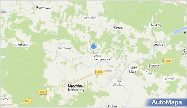 mapa Wola Kęczewska, Wola Kęczewska na mapie Targeo